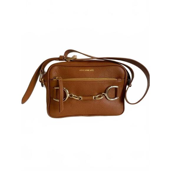 BERGE Handbags - NEW BERGE women's forza equestrian crossbody bag in light brown